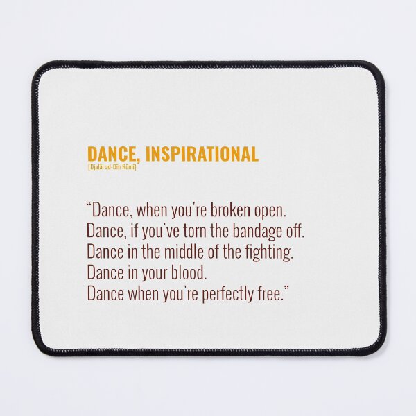 Item preview, Djalâl ad Dîn Rûmî, Insprational Quotes about Dancing designed and sold by Studio TANFF.