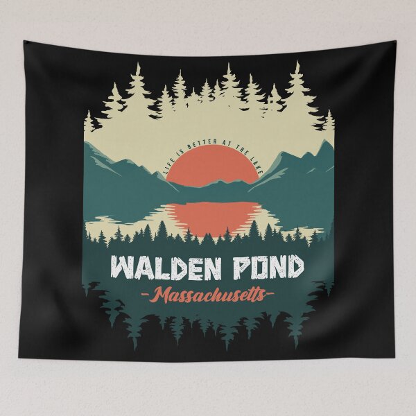 Item preview, Retro Walden Pond Massachusetts designed and sold by Friday NightCo.