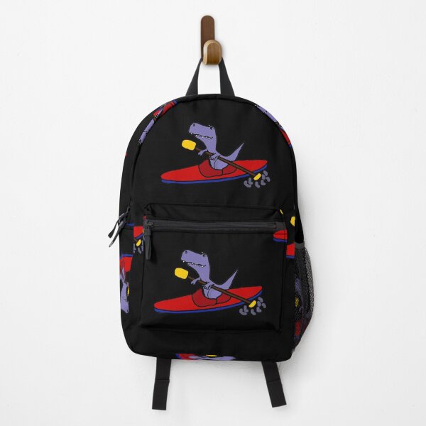 Item preview, Funny T-rex Dinosaur Kayaking Cartoon designed and sold by Nature's Fancy.