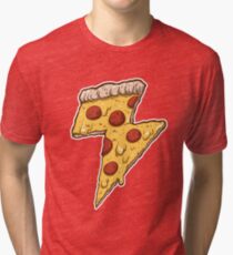 Thunder Cheesy Pizza Tri-blend T-Shirt