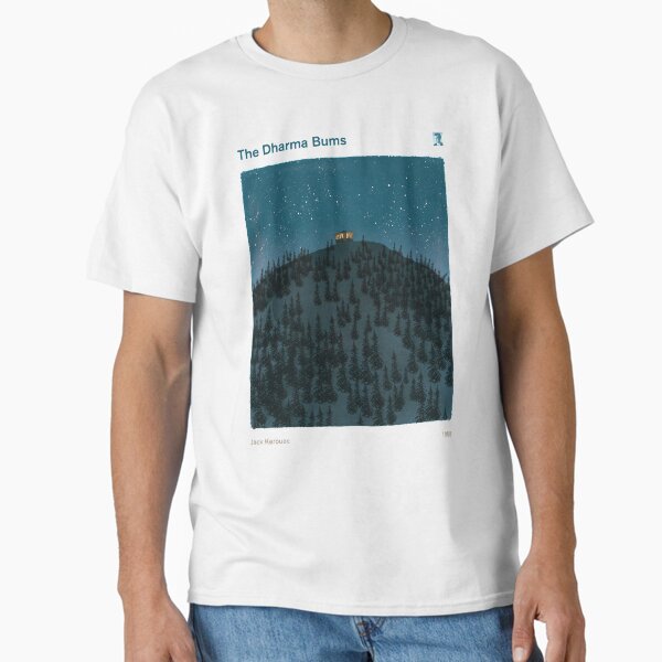 Vista previa del artículo con la obra «Los vagabundos del Dharma - Jack Kerouac», diseñado y vendido por RedHillPrints.