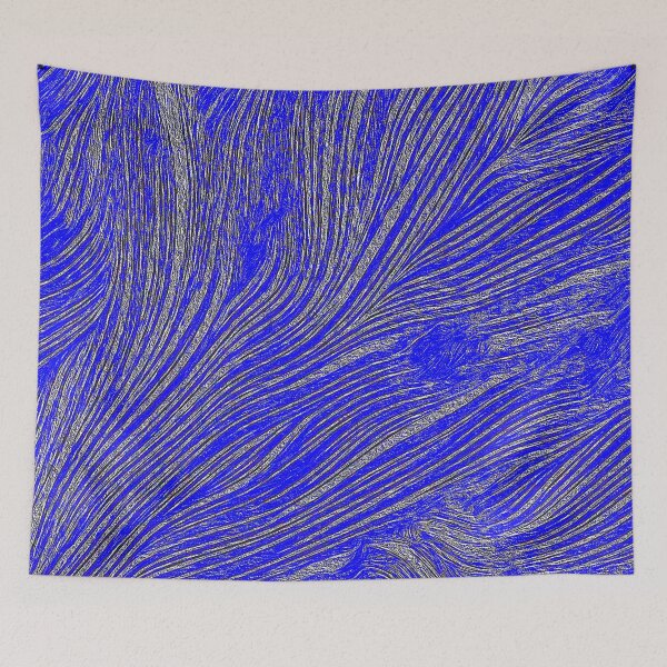 Item preview, Cobalt Blue Shimmer Stripes designed and sold by fatenanwar.