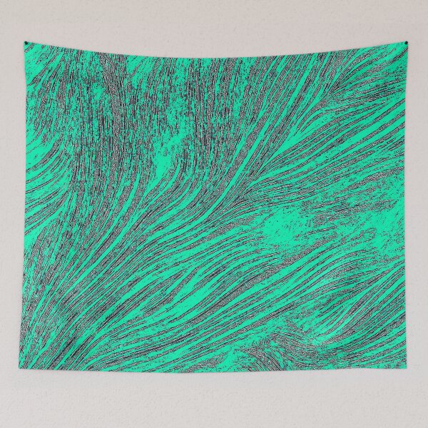 Item preview, Aqua Shimmer Stripes designed and sold by fatenanwar.