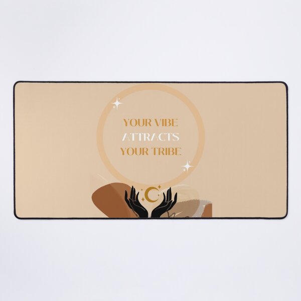 Item preview, Your Vibe Attracts Your Tribe Law of Attraction Boho Trending Shirt Mask Sticker  designed and sold by Common Truth.