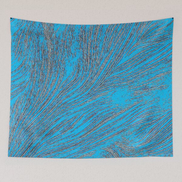Item preview, Turquoise Shimmer Stripes designed and sold by fatenanwar.