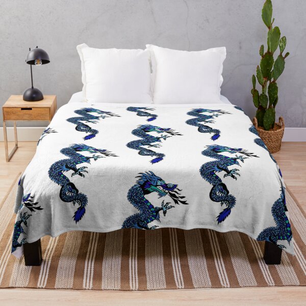 Item preview, Blue Chinese dragon design designed and sold by KaisPrints.