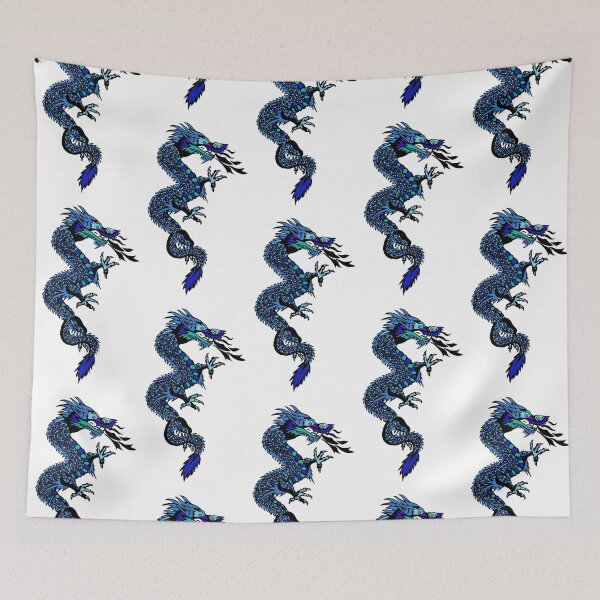 Item preview, Blue Chinese dragon design designed and sold by KaisPrints.