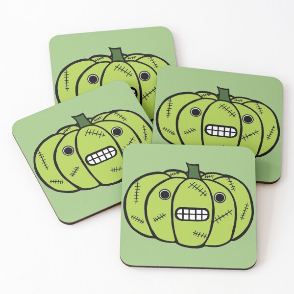 Item preview, Depressed Green Zombie Pumpkin , Scary And Spooky Halloween  designed and sold by Barolina.