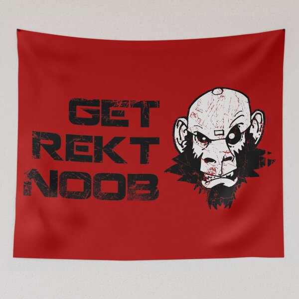 Item preview, Get REKT Noob Savage Monkey Face designed and sold by Movie-Takedown.