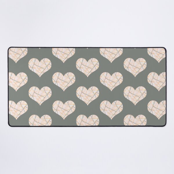 Item preview, Grey Lines on Peachy Background Modern Heart Shape Design designed and sold by AMSonArt.