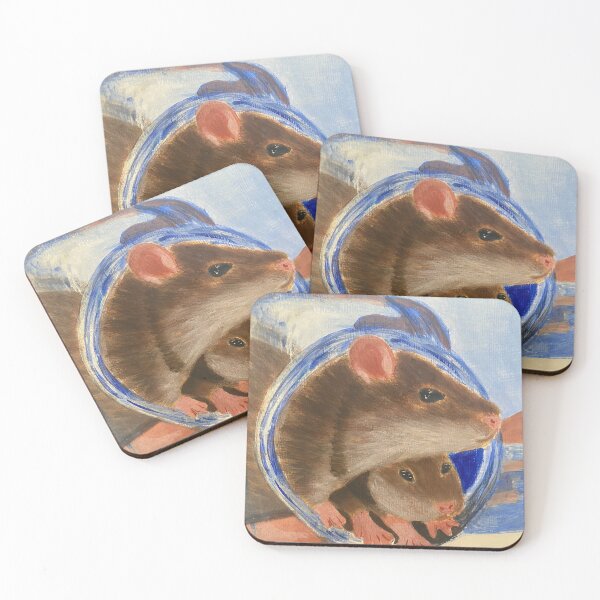Item preview, Mummy and baby brown rat hiding in jar designed and sold by Rebekah Gavra.