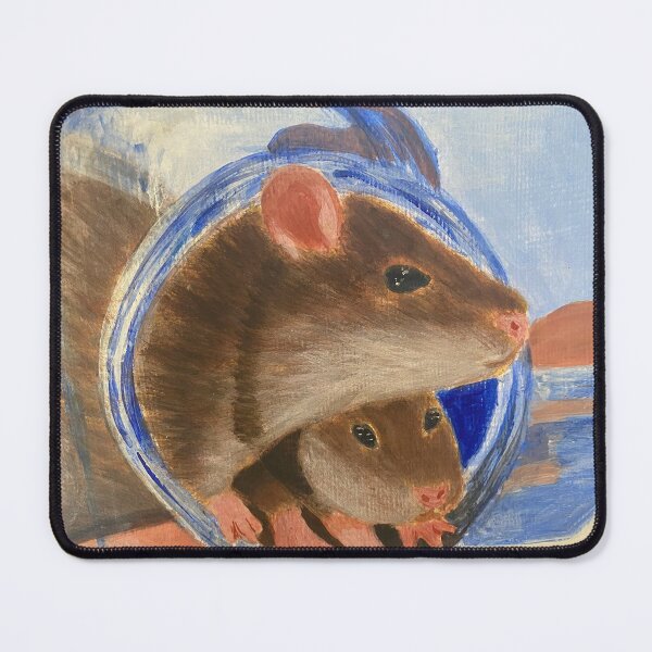 Item preview, Mummy and baby brown rat hiding in jar designed and sold by Rebekah Gavra.