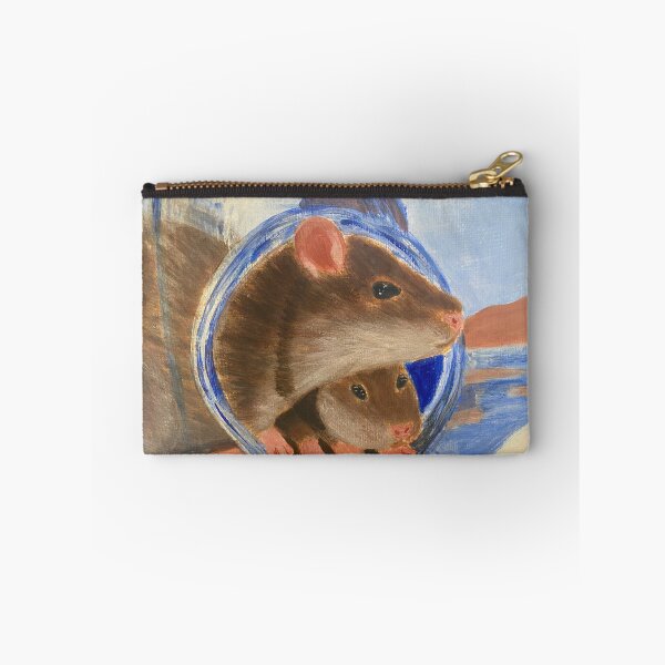 Item preview, Mummy and baby brown rat hiding in jar designed and sold by Rebekah Gavra.