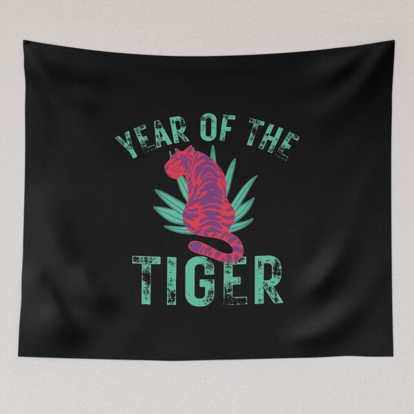 Item preview, Year Of The Tiger Vintage Tropical Print designed and sold by Vibbin4Life33.