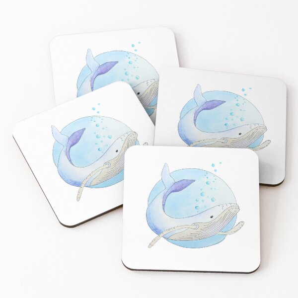 Item preview, Watercolor Humpback Whale designed and sold by ShutterOwl.