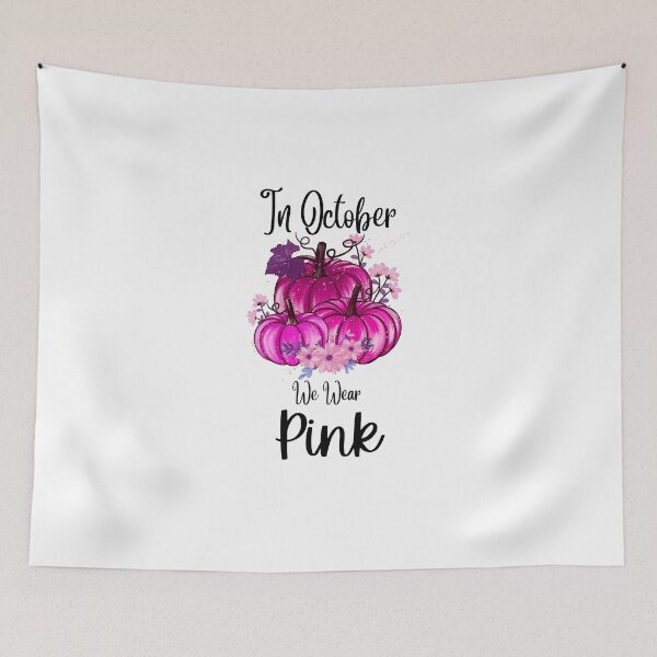 Item preview, In October We Wear Pink Pumpkin Plaid designed and sold by CreativeMansion.