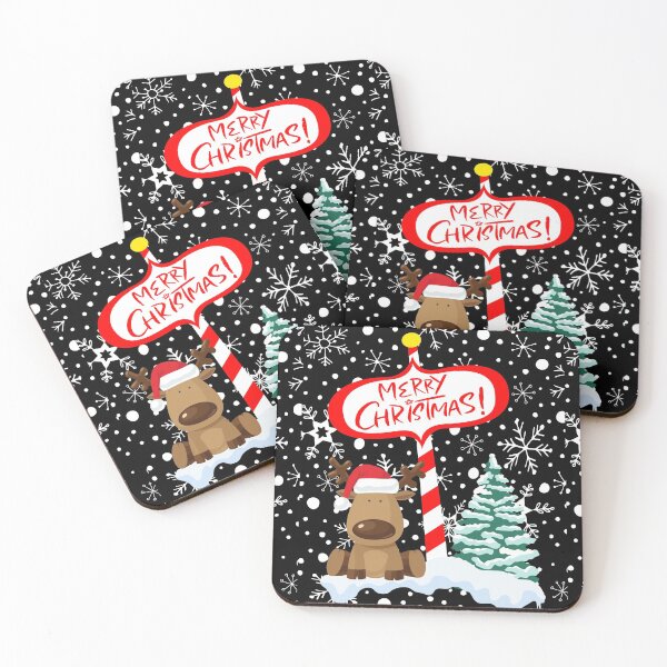 Item preview, Winter Wonderland At North Pole - Adorable Cute Christmas Pattern Santa Moose Holiday Print designed and sold by Vibbin4Life33.