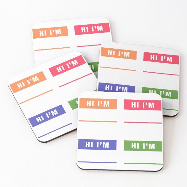 Item preview, "HI I'M" Basic Blank Name Tags Multiple Colours designed and sold by 622Strands.