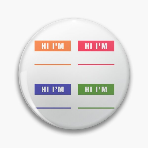 Item preview, "HI I'M" Basic Blank Name Tags Multiple Colours designed and sold by 622Strands.