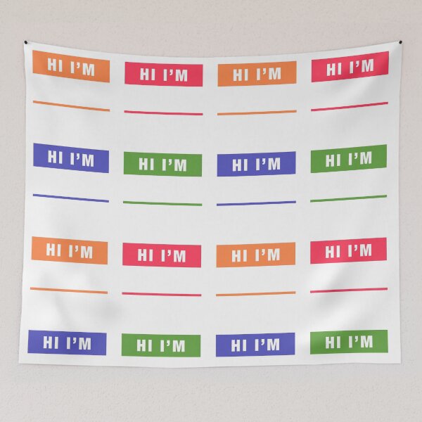 Item preview, "HI I'M" Basic Blank Name Tags Multiple Colours designed and sold by 622Strands.