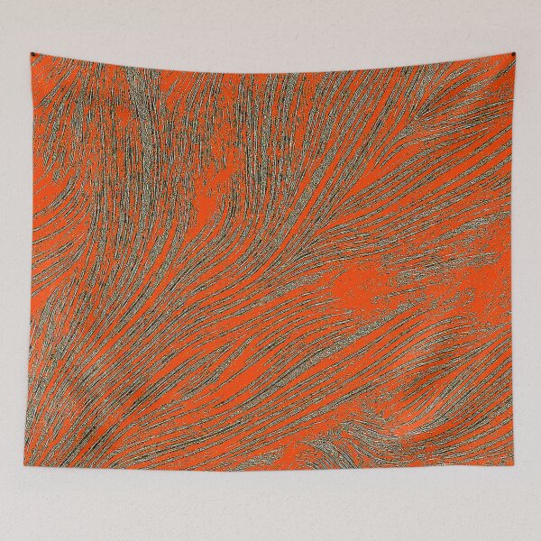Item preview, Orange Shimmer Stripes designed and sold by fatenanwar.