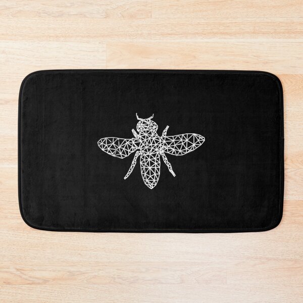 Item preview, Bee With White Wireframe Geometric Pattern designed and sold by idabry.