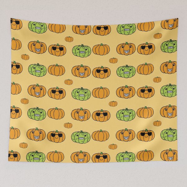 Item preview, Scary Spooky And Funny Halloween Pumpkins Pattern designed and sold by Barolina.