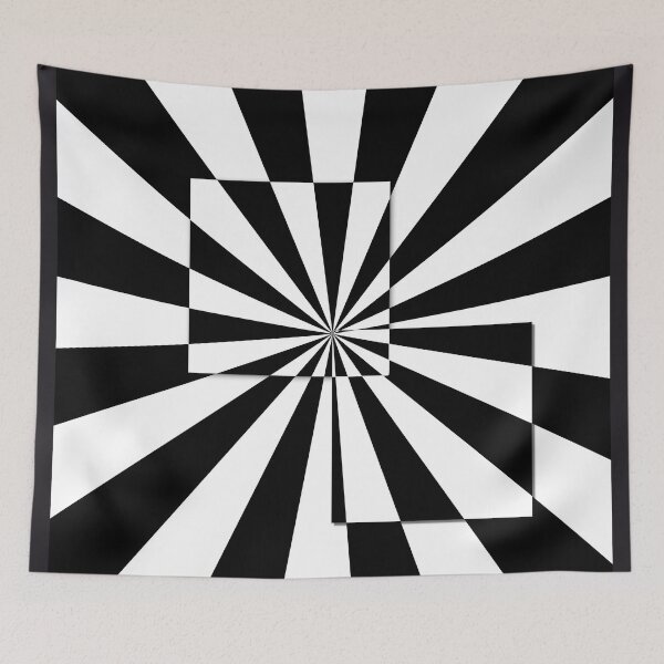 Item preview, Black And White Square Opt Art designed and sold by Marvelpic.
