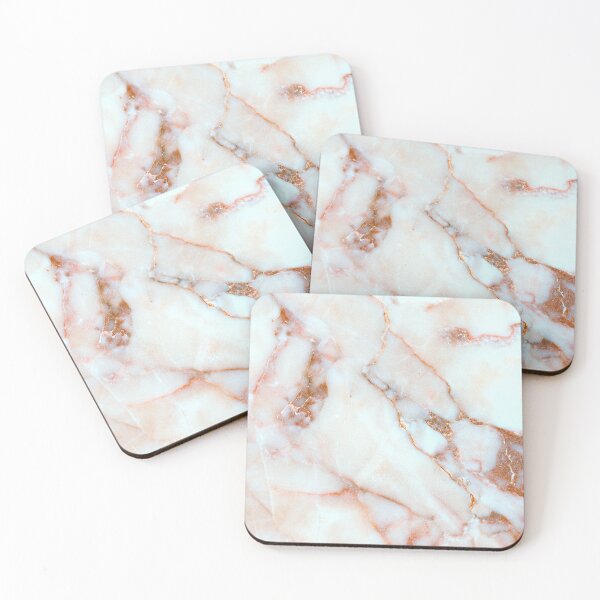 Item preview, Feminine Carrara Marble with Burnt Coral Accent  designed and sold by cadinera.