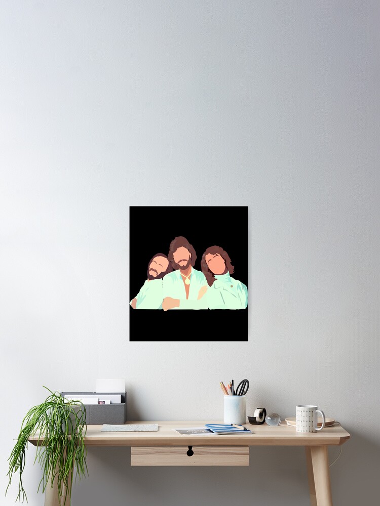 Thumbnail 2 of 3, Poster, Beegees Sticker designed and sold by hisarir.