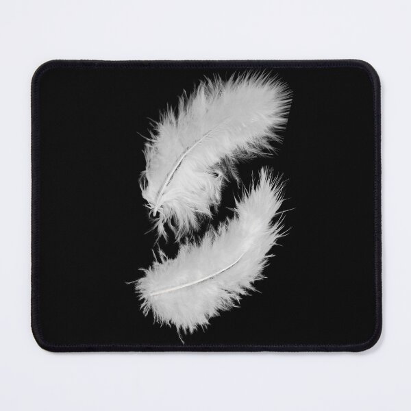 Item preview, Two, white, down feathers. Light, fluffy, fragile. Photograph designed and sold by JellyBeenzz.