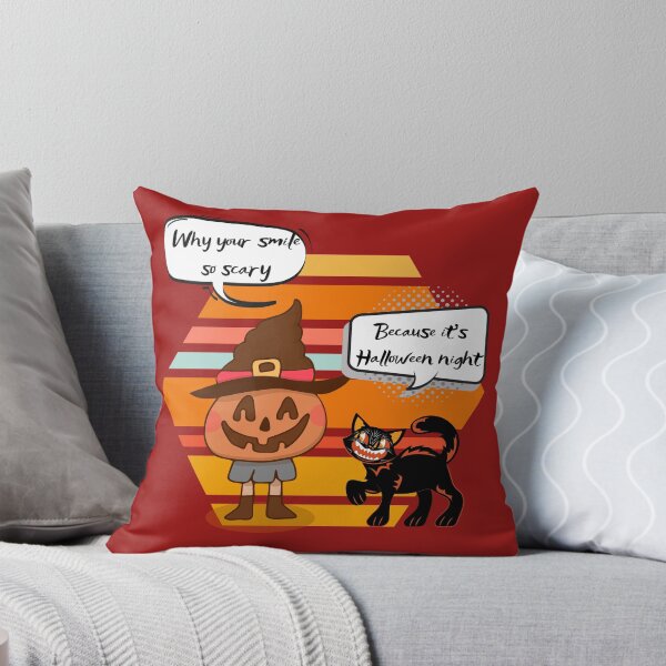 Item preview,  Pumpkin and Black Cat Scary Halloween  designed and sold by OMdesign10.