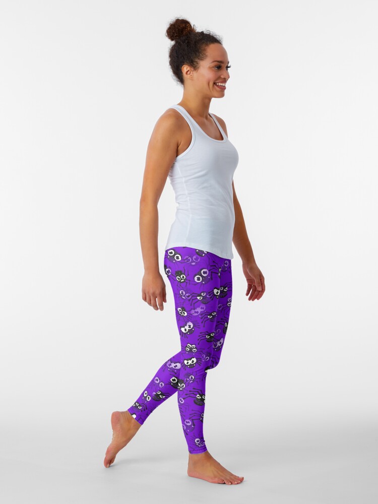 Alternate view of Mischievous cute little spiders Leggings