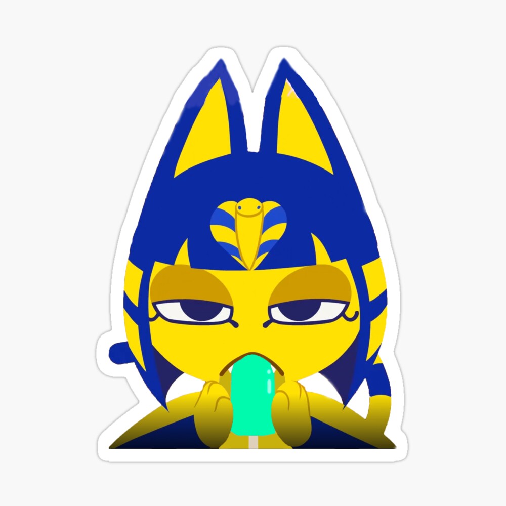 Ankha licks Mint icicle