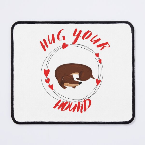 Item preview, Hug Your Hound Dachshund with Hearts Cute  designed and sold by Artventurous.