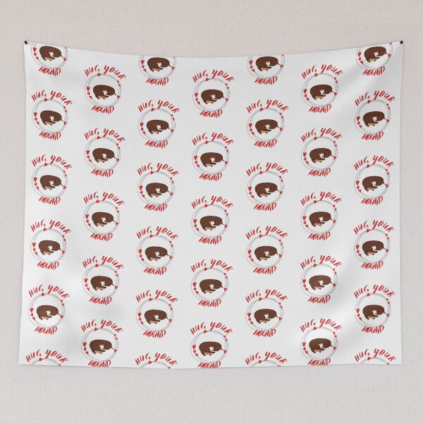 Item preview, Hug Your Hound Dachshund with Hearts Cute  designed and sold by Artventurous.