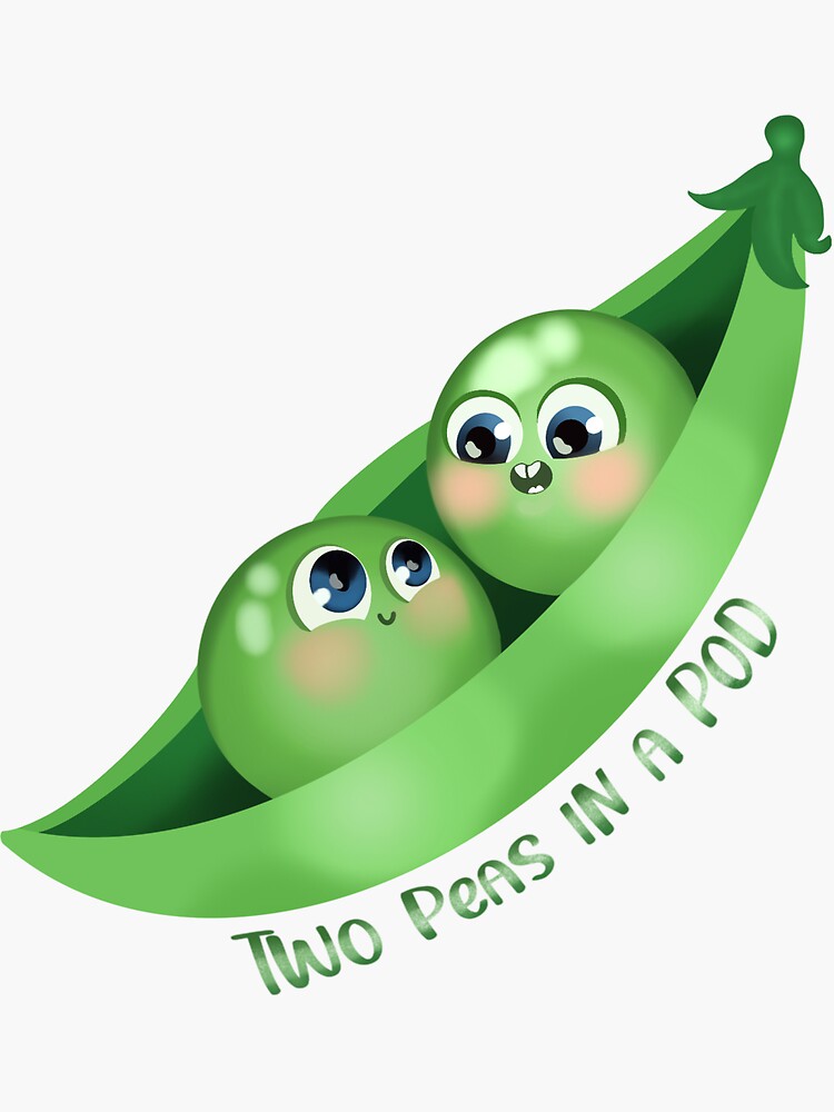 "Two Peas In a Pod Sticker" Sticker for Sale by Amyguest19 Redbubble