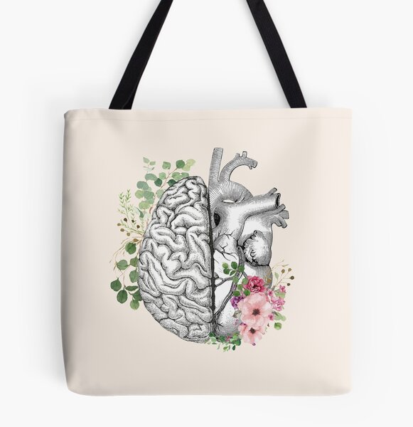 Anatomical Heart Canvas Tote Bag - Robin and Rose