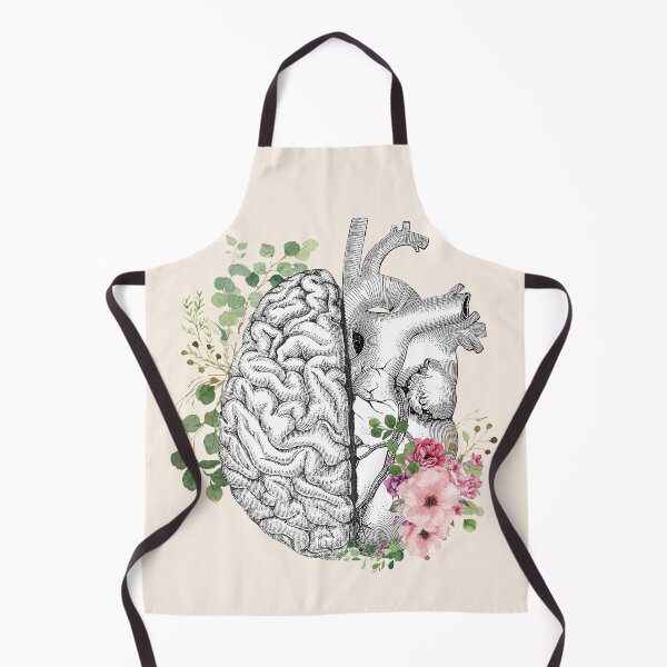 Item preview, Right balance between brain and heart, pink roses and leaves, watercolor designed and sold by Collagedream.
