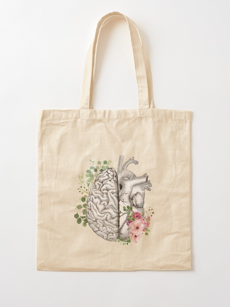 Anatomical Heart Canvas Tote Bag - Robin and Rose