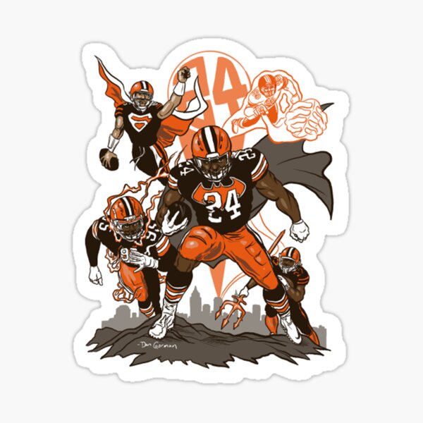 Nick Chubb Batman STICKER #24 - Cleveland Browns Running Back NFL