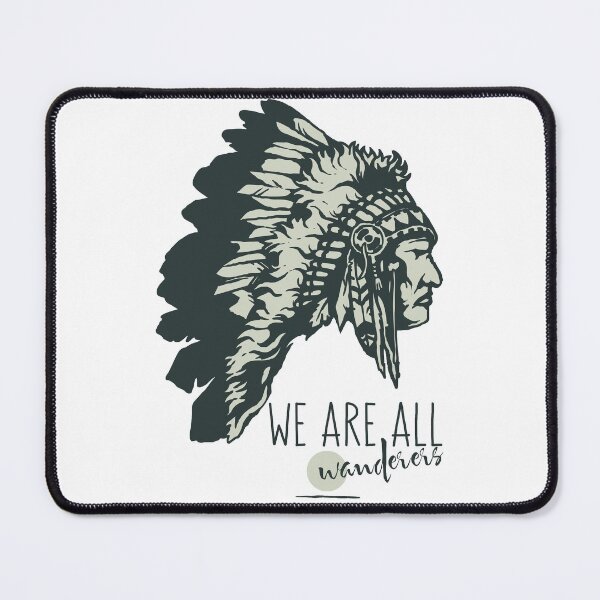 Item preview, We Are All Wanderers Proud Native American Illustration designed and sold by MarOlv.
