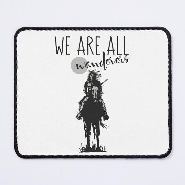 Item preview, We Are All Wanderers Proud Native American Riding a Horse designed and sold by MarOlv.