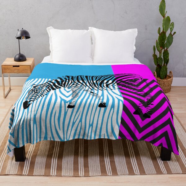 Item preview, 65 MCMLXV Blue and Pink Zebra Animal Print Chevron Pattern designed and sold by 65 MCMLXV.