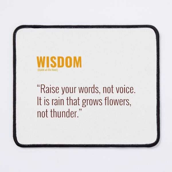 Item preview, Djalâl ad Dîn Rûmî Quotes About WISDOM designed and sold by Studio TANFF.