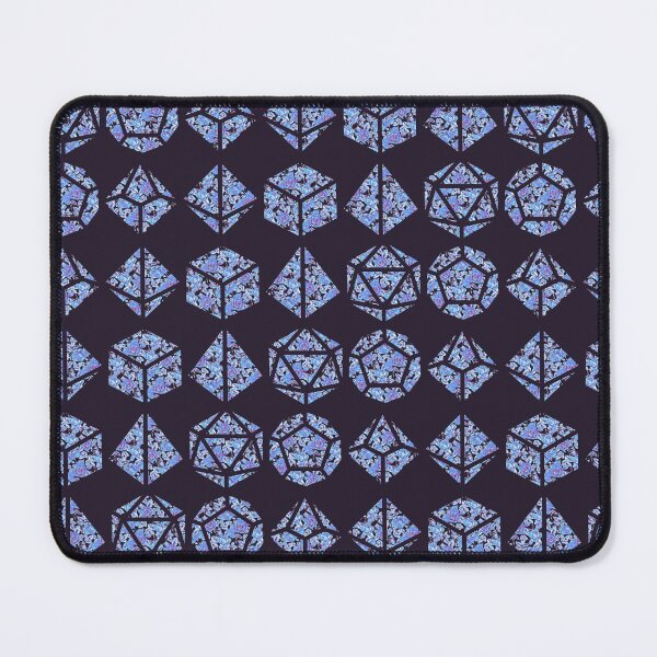 Item preview, Neon Blue and Purple Gradient Rose Vintage Pattern Silhouette Polyhedral Dice - Dungeons and Dragons Design designed and sold by GenAumonier.