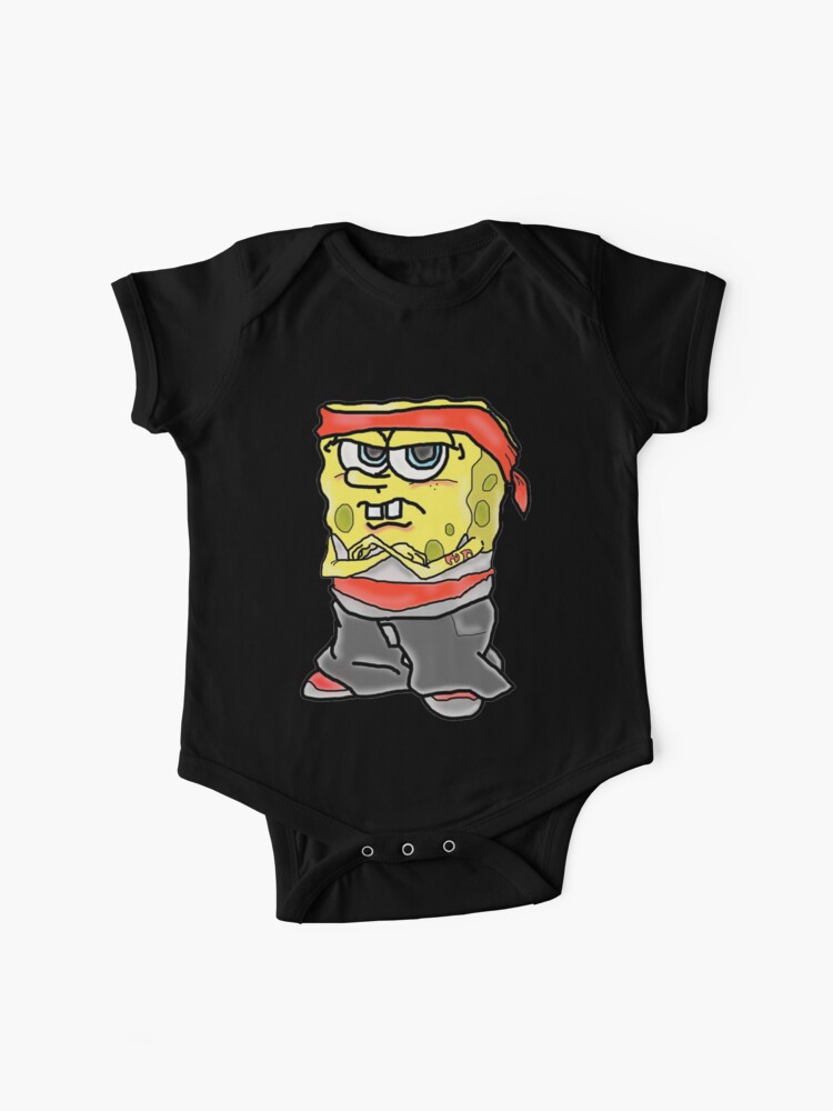 Personalized Spongebob Squarepants Black Hip Hop Short Sleeves - Blinkenzo