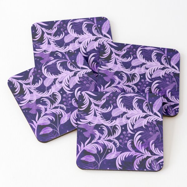 Item preview, Purple Botanical Bird Floral Print designed and sold by Lavender Mint Graphics.
