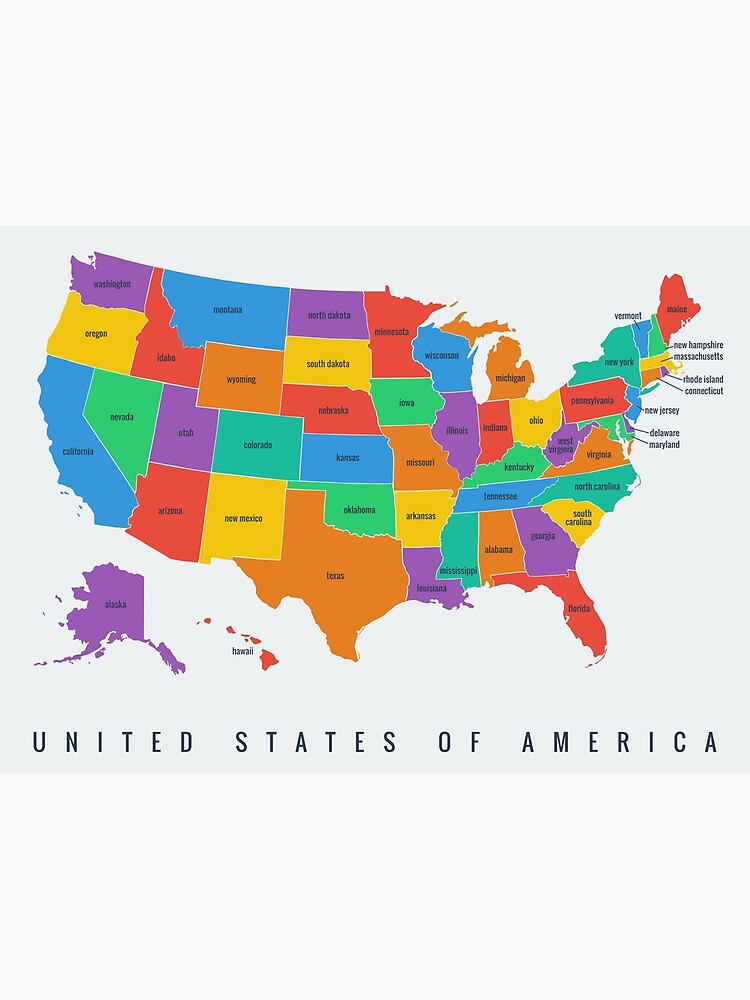Large United States Map Poster - Flat,750x,075,f Pad,750x1000,f8f8f8.u4 