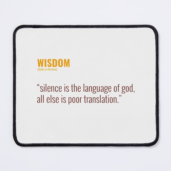 Item preview, Djalâl ad Dîn Rûmî Wisdom Quotes About Silence designed and sold by Studio TANFF.